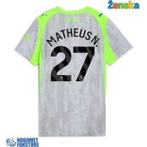 Manchester City Matheus Nunes #27 Rezervni Dres za Ženska 2025-26 Kratak Rukav